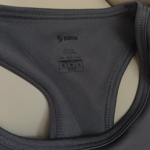 Lot of 2 Soffe Black and grey Sleeveless Kid’s Tank Top Athletic Wear - M 8/10 - Picture 6 of 6